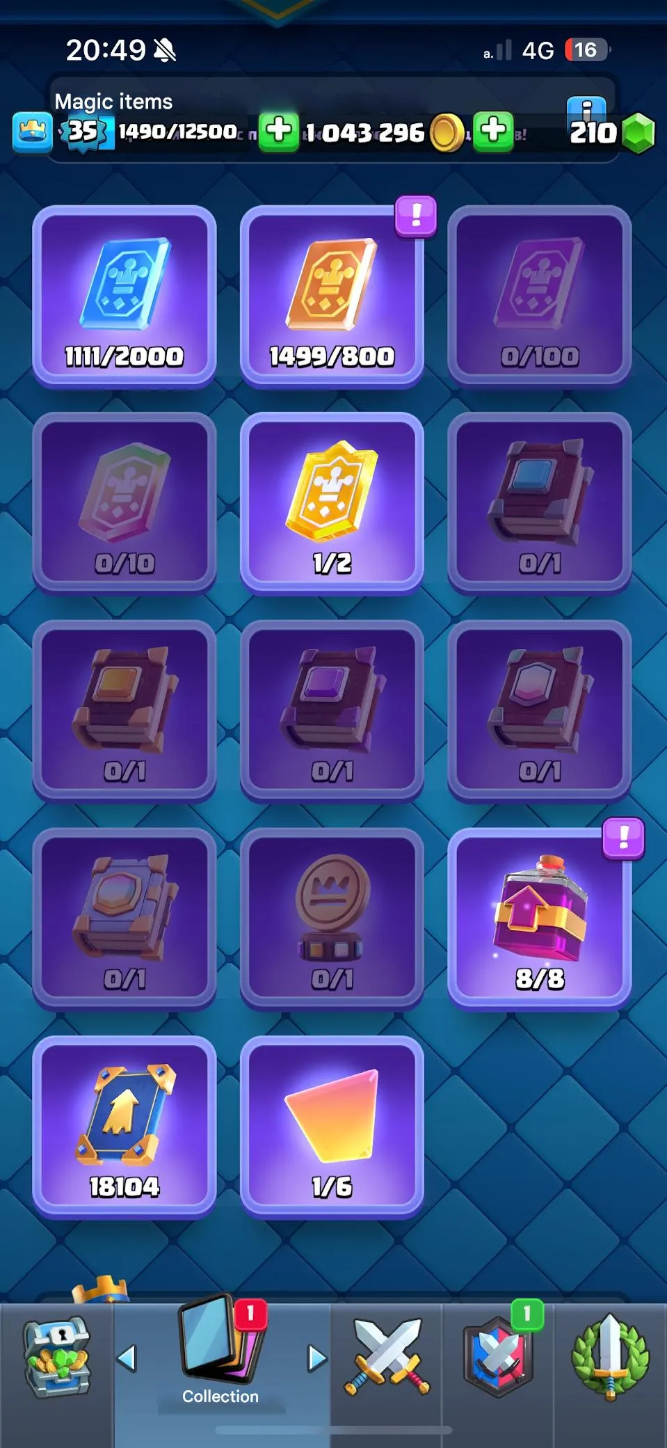 CR517 Top Account 6800 Trophies 6 Cards Level 14 One Evolution 41k Brawl Cups 